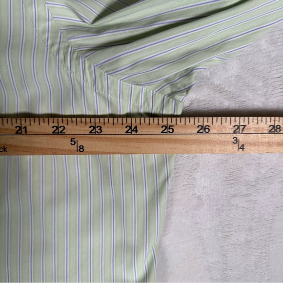 Ralph Lauren Shirt Men Size 17 32 33 Classic Fit Long Sleeve Striped Embroidered - Picture 6 of 11